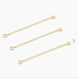 NEW gorjana 3” necklace extender set of 3 GOLD